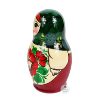 Kirov Russian Dolls- Green Scarf & Red Dress 12cm (Set Of 6) image