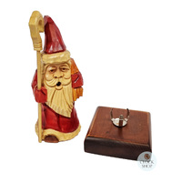 18cm Hand Carved St Nicholas German Incense Burner By Master Carver image
