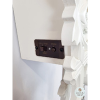 5 Leaf & Bird Battery Carved Cuckoo Clock White 35cm By TRENKLE image