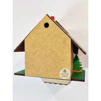 16cm Chalet Weather House Tudor Style With Key Hanger By TRENKLE image