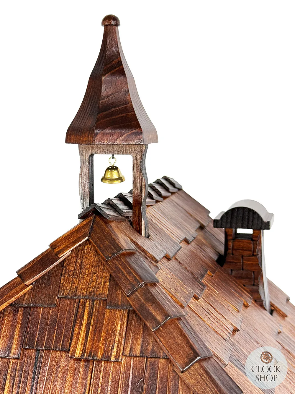 Black Forest House With Hiker & Dog Battery Chalet Cuckoo Clock 52cm By TRENKLE image