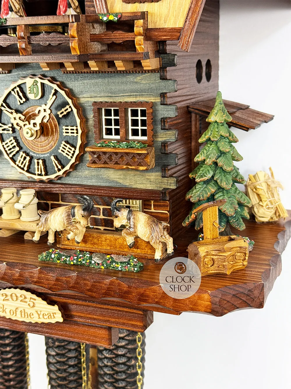 Clock Of The Year 2025 8 Day Mechanical Chalet Cuckoo Clock With Dancers By HÖNES image