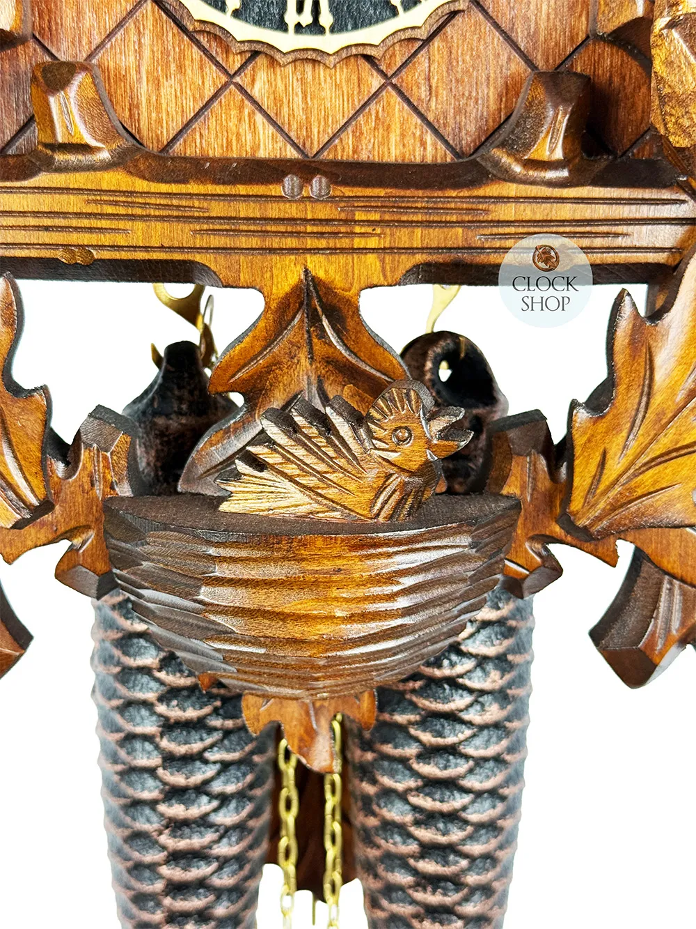 Mountaineer & Pheasant 8 Day Mechanical Carved Cuckoo Clock 48cm By HÖNES image