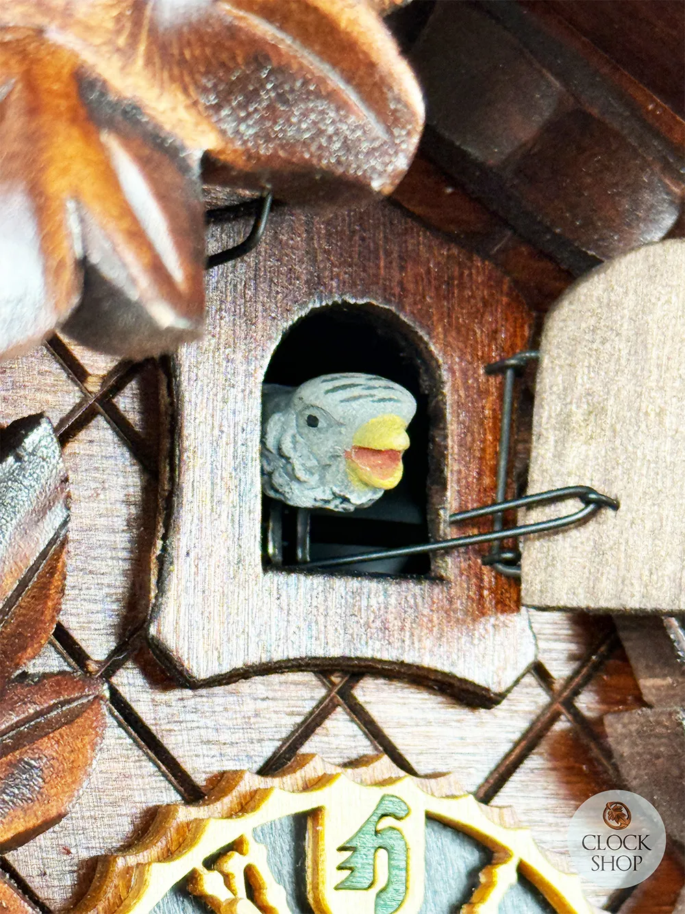 Bird & Squirrels 1 Day Mechanical Carved Cuckoo Clock 25cm By HÖNES image