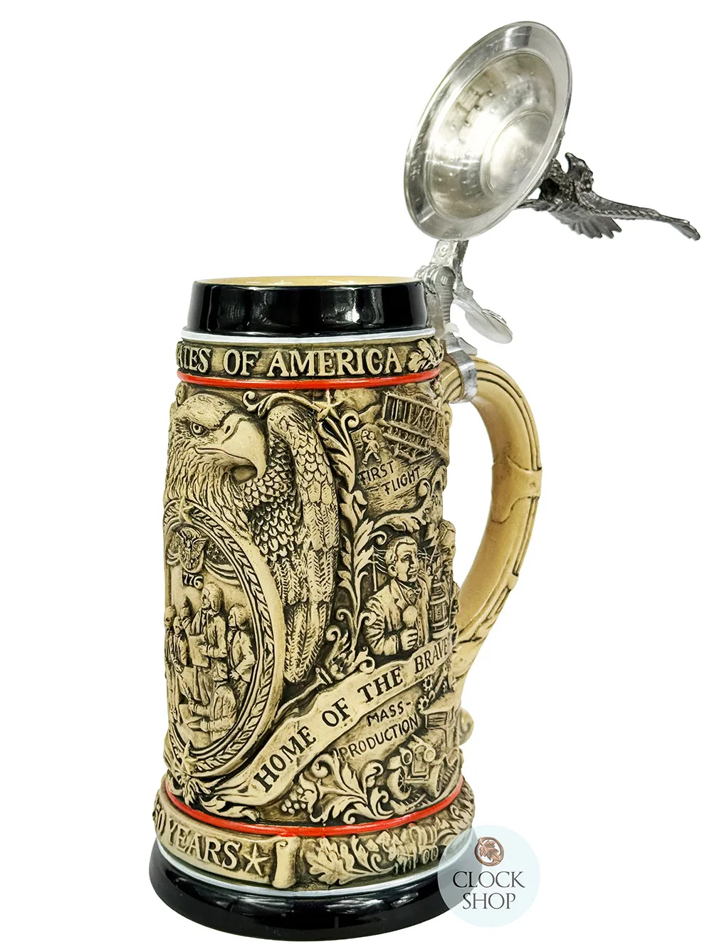 250th Anniversary Of The United States Of America Beer Stein With Pewter Eagle Lid 1.2L By KING image