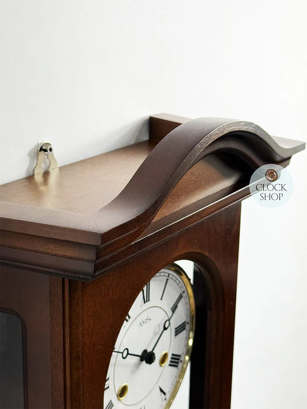 67cm Walnut 8 Day Mechanical Bim Bam Wall Clock By AMS image