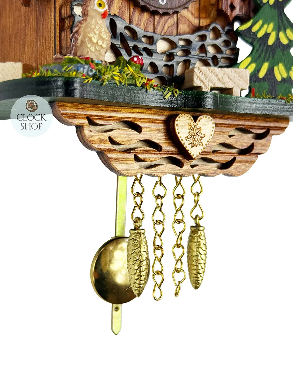 Forest Cabin Battery Chalet Kuckulino With Owl 16cm By TRENKLE image