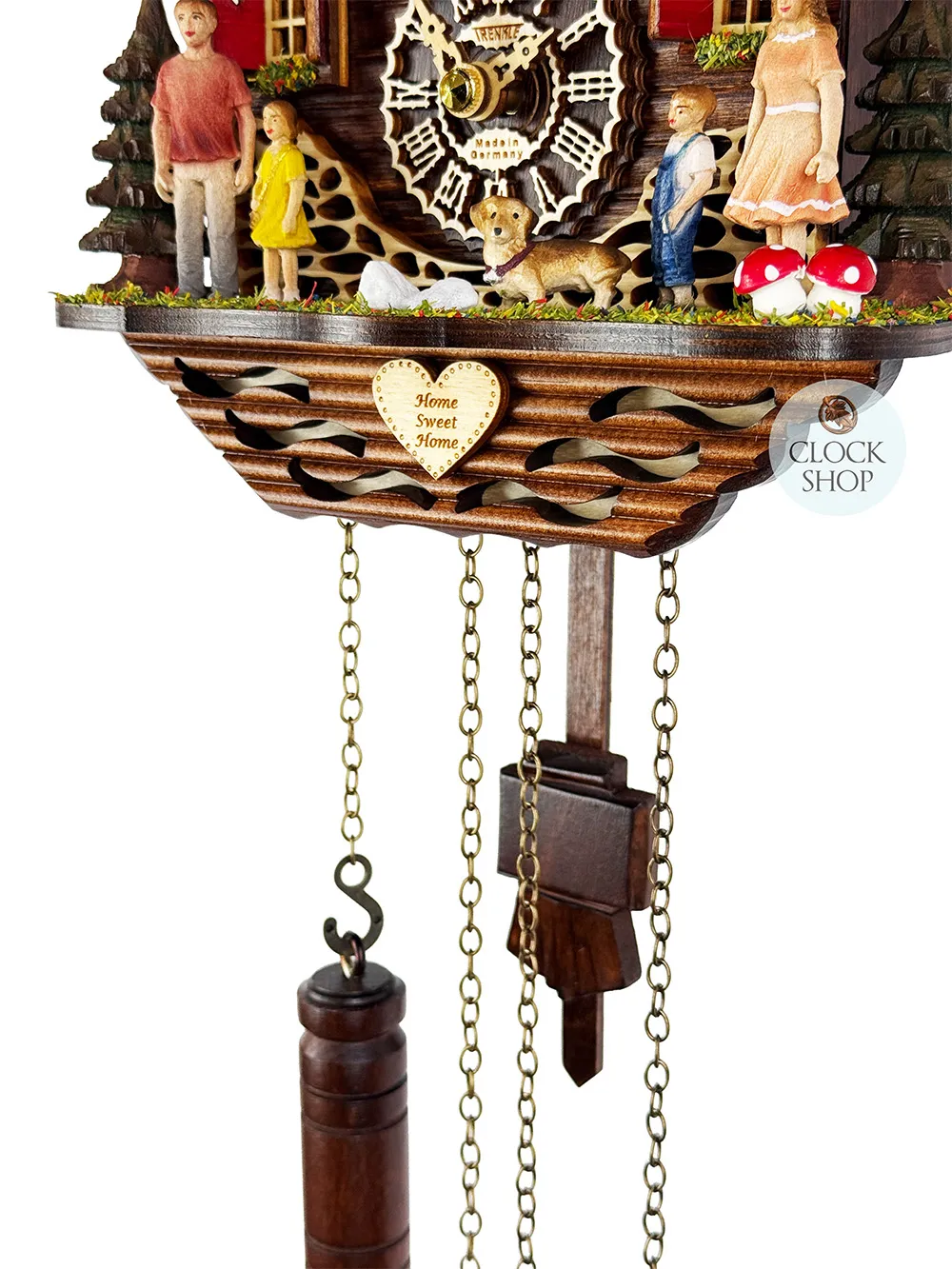 Home Sweet Home Battery Chalet Cuckoo Clock 21cm By TRENKLE image