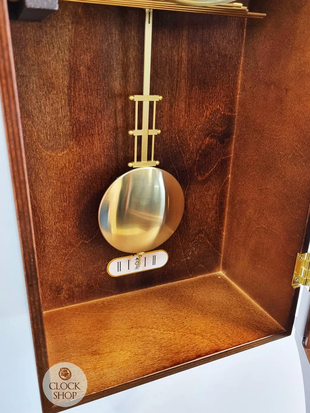 53cm Walnut 8 Day Mechanical Chiming Wall Clock By AMS (Minor Cosmetic Damage In Case) image