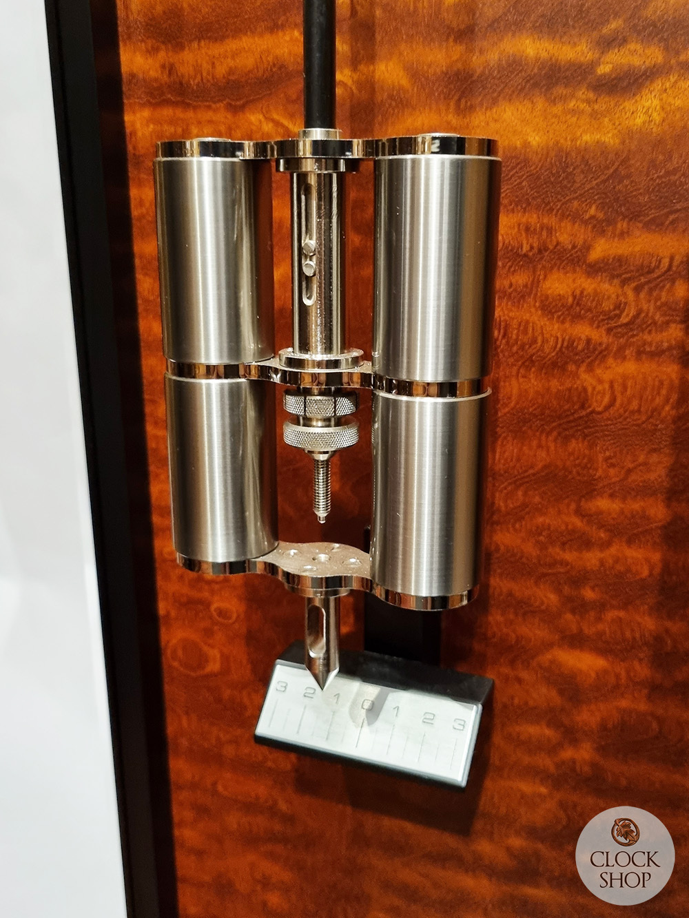 186cm Hand Polished Black Precision Floor Clock With Moon Dial By HERMLE image