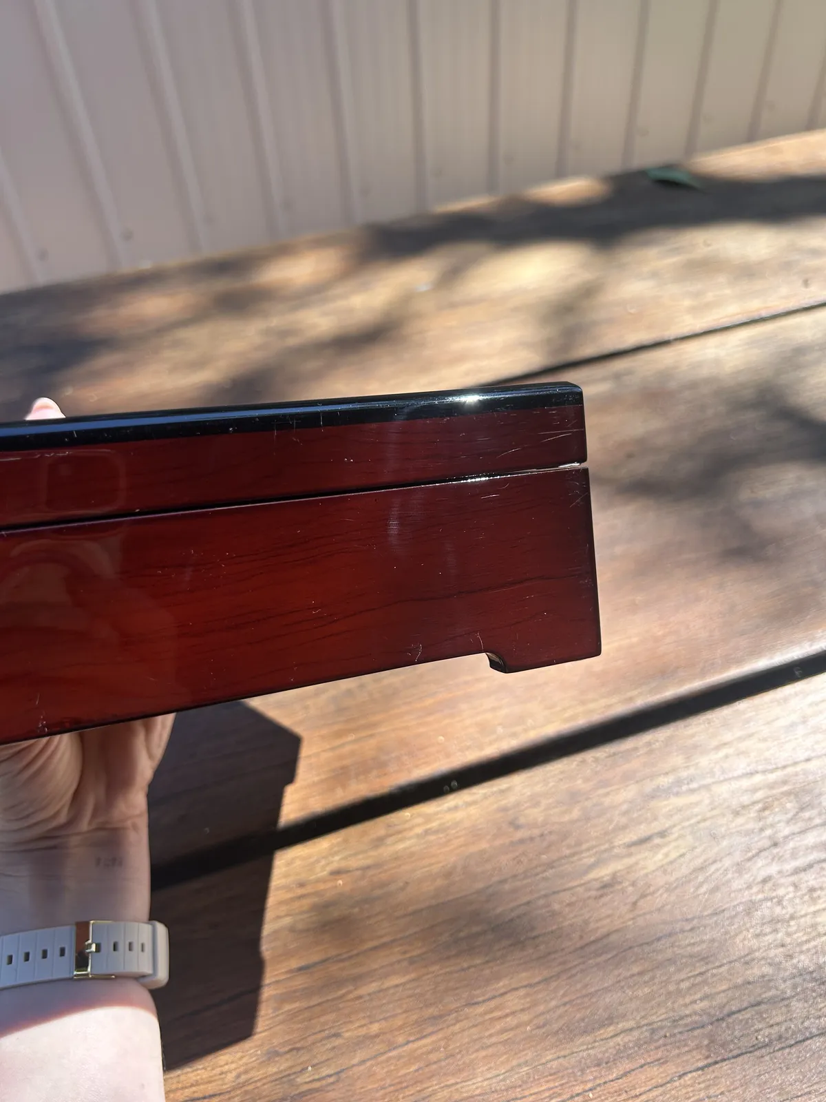 Wooden Musical Jewellery Box with Rêverie By Alphonse Mucha - Liszt-Liebestraum (Light Scratches) image