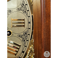 206cm Walnut Grandfather Clock with Tubular Bell Triple Chime & Moon Dial By AMS image