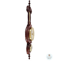 59cm Mahogany Old German Style Weather Station With Barometer Thermometer & Hygrometer By FISCHER image