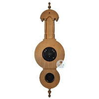 59cm Rustic Oak Old German Style Weather Station With Barometer Thermometer & Hygrometer By FISCHER image