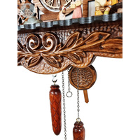Beer Drinkers & Water Wheel Battery Chalet Cuckoo Clock 43cm By ENGSTLER image