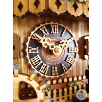 Beer Drinkers & Water Wheel Battery Chalet Cuckoo Clock 30cm By HÖNES image