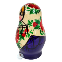 Kirov Russian Dolls- White Scarf & Purple Dress 10cm (Set Of 5) image