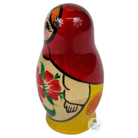 Kirov Russian Dolls- Red Scarf & Yellow Dress 7cm (Set Of 4) image