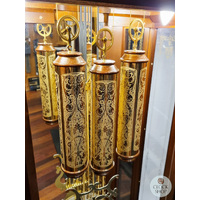 210cm Walnut Grandfather Clock With Triple Chime & Dancers By SCHNEIDER image