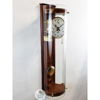 73cm Walnut 8 Day Mechanical Chiming Wall Clock With Curved Glass By AMS image