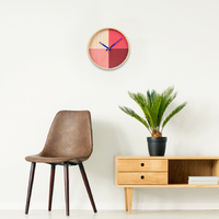 30cm Flor Collection Red Silent Wall Clock By CLOUDNOLA image