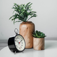 15cm Factory Collection Black Silent Analogue Alarm Clock By CLOUDNOLA image