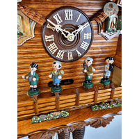 Band Players 8 Day Mechanical Chalet Cuckoo Clock With Dancers 43cm By SCHWER image