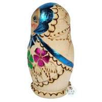 Woodburn Russian Dolls- Blue Scarf 11cm (Set Of 5) image