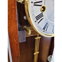 67cm Walnut 8 Day Mechanical Chiming Wall Clock By AMS image