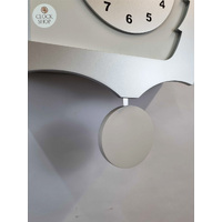 34cm Silver & White Modern Battery Chalet Cuckoo Clock By AMS image