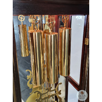 219cm Dark Oak Grandfather Clock With Westminster Chime & Moon Dial image