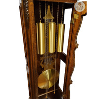 215cm Decorative Oak Grandfather Clock with Westminster Chime & Moon Dial image