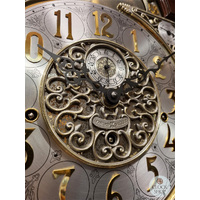 222cm Walnut Grandfather Clock With Triple Chime & Inlay By Howard Miller image
