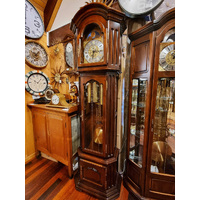 217cm Walnut Grandfather Clock With Westminster Chime & Moon Dial image