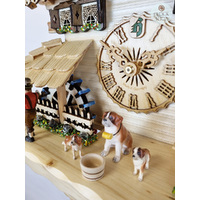 Farmer & Cow 8 Day Mechanical Chalet Cuckoo Clock With Alphorn 53cm By HÖNES image