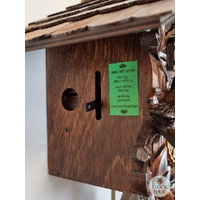 Birds & Leaves 1 Day Mechanical Carved Cuckoo Clock With Two Doors 23cm By HÖNES image