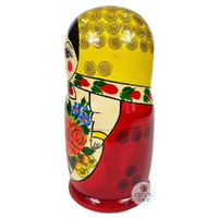Semenov Russian Dolls- Yellow Scarf & Red Dress 22cm (Set Of 9) image