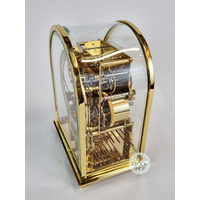 20cm Polished Brass Mechanical Skeleton Table Clock With Triple Chime By KIENINGER image