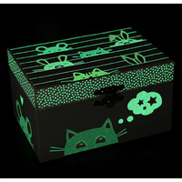 Dancing Cat Glow In The Dark Musical Jewellery Box (The Beatles-Let It Be) image