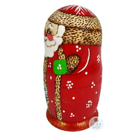 Woodburn Santa Russian Dolls- 18cm (Set Of 5) image