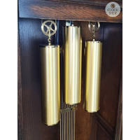 217cm Rustic Oak Grandfather Clock With Westminster Chime & Moon Dial image