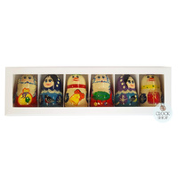 Russian Dolls Hanging Decoration- Christmas Assortment 4.5cm (Set of 6) image