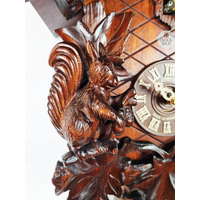 Bird & Squirrels 8 Day Mechanical Carved Cuckoo Clock 37cm By SCHNEIDER image