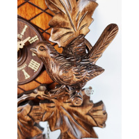 Birds & Leaves 1 Day Mechanical Carved Cuckoo Clock 30cm By SCHNEIDER image