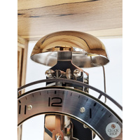 26cm Beech Mechanical Table Clock With Bell Strike By HERMLE image