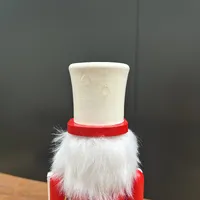 38cm Red & White Nutcracker With Photo Frame (Marks On Hat) image