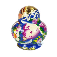 Floral Russian Dolls- Blue with Ladybird Mini 5cm (Set Of 10) image