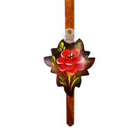 5 Leaf & Bird 1 Day Mechanical Carved Cuckoo Clock With Dancers & Flowers 36cm By SCHWAB image
