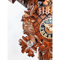 Birds & Leaves 1 Day Mechanical Carved Cuckoo Clock With Dancers 41cm By HÖNES image