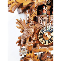 Eagle 8 Day Mechanical Carved Cuckoo Clock 51cm By HÖNES image